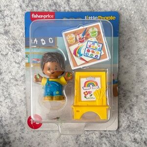 Fisher-Price Little People Art Figure with Bright Yellow Easel
